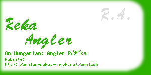 reka angler business card